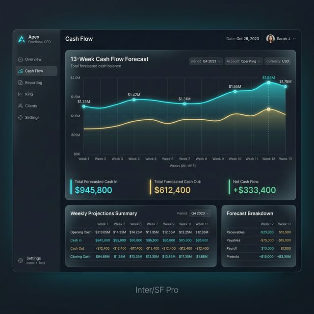 Cash Flow Dashboard Preview