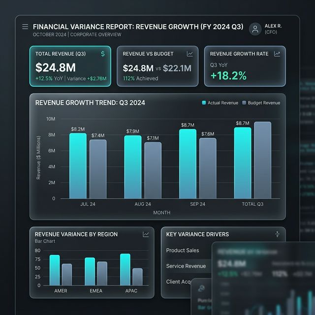 Variance Analysis Dashboard Preview